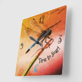 * Design der "Wüstendragonfly", Quadratische Wanduhr (Winkel)