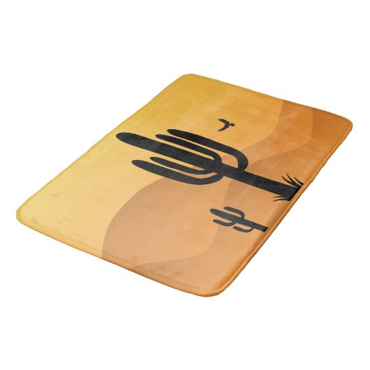 Design der Wüstenkaktus Badematte (Schrägansicht)