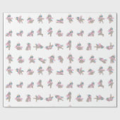 Design der Yoga-Posen für Einhorn Geschenkpapier (Flach)