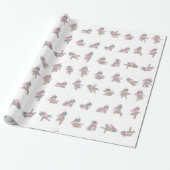 Design der Yoga-Posen für Einhorn Geschenkpapier (Ungerollt)