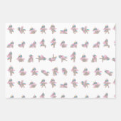 Design der Yoga-Posen für Einhorn Geschenkpapier Set (Vorderseite 3)