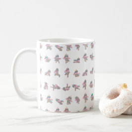 Design der Yoga-Posen für Einhorn Kaffeetasse