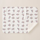 Design der Yoga-Posen für Einhorn Sherpadecke (Vorderseite (Horizontal))