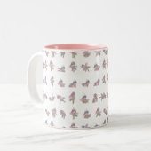 Design der Yoga-Posen für Einhorn Zweifarbige Tasse (Vorderseite Links)