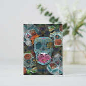 Design der Zuckerschädel Postkarte (Stehend Vorderseite)