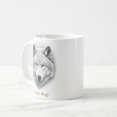Design der zweiseitigen arktischen Wolf-Tasse Kaffeetasse (Vorderseite Links)