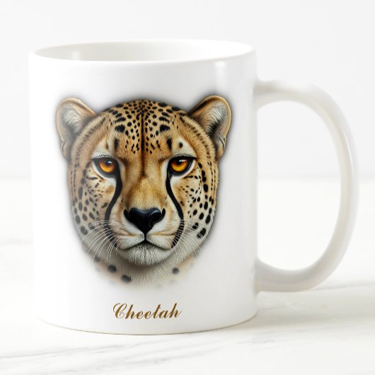 Design der zweiseitigen Cheetah Coffee Tasse