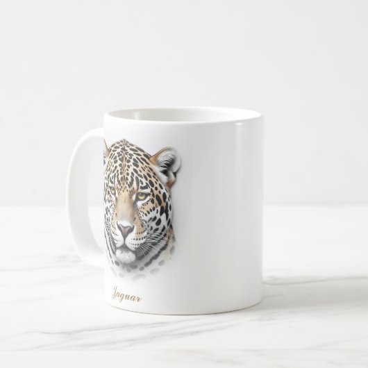 Design der zweiseitigen Jaguar-Tasse Kaffeetasse (Vorderseite Links)