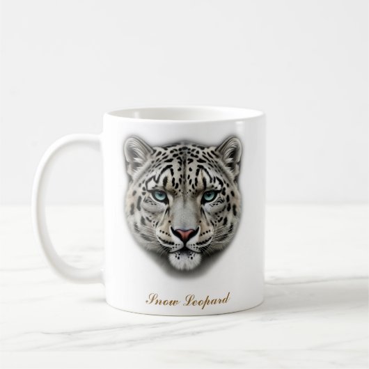 Design der zweiseitigen Schneeleopard-Tasse Kaffeetasse (Links)