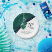 Design des 20. Smaragdgrünen Hochzeitstils Pappteller (Party)