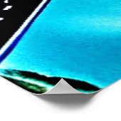 Design des Adlerrachs unter Wasser Poster (Ecke)