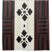 Design des afrikanischen Bogolan-Duschvorhangs Duschvorhang (Vorderseite)