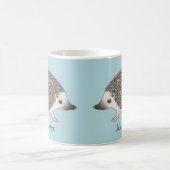 Design des afrikanischen Pygmäen-Igels-Cartoon mit Kaffeetasse (Mittel)