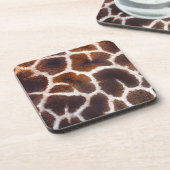 Design des afrikanischen Wildtieres Giraffe-Pelz-F Getränkeuntersetzer (Linke Seite)