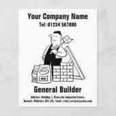 Design des allgemeinen Builds-Cartoon Flyer (Vorne)