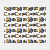 Design des alten Ägypten Pyramide Anubis Muster Fleecedecke (Vorderseite (Horizontal))