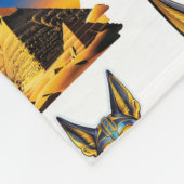 Design des alten Ägypten Pyramide Anubis Muster Fleecedecke (Ecke)