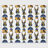 Design des alten Ägypten Pyramide Anubis Muster Geschenkpapier (Flach)