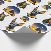 Design des alten Ägypten Pyramide Anubis Muster Geschenkpapier (Ecke)