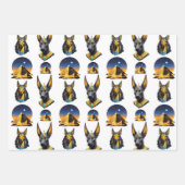 Design des alten Ägypten Pyramide Anubis Muster Geschenkpapier Set (Vorderseite 2)
