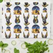 Design des alten Ägypten Pyramide Anubis Muster Geschirrtuch (Gefaltet)