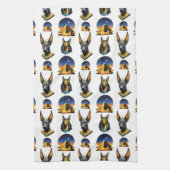 Design des alten Ägypten Pyramide Anubis Muster Geschirrtuch (Vertikal)