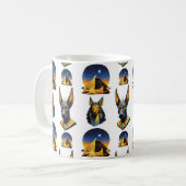 Design des alten Ägypten Pyramide Anubis Muster Kaffeetasse (Vorderseite Links)