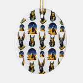 Design des alten Ägypten Pyramide Anubis Muster Keramik Ornament (Rechts)