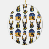 Design des alten Ägypten Pyramide Anubis Muster Keramik Ornament (Links)