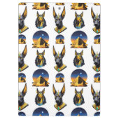 Design des alten Ägypten Pyramide Anubis Muster Klemmbrett (Rückseite)