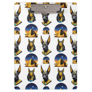 Design des alten Ägypten Pyramide Anubis Muster Klemmbrett