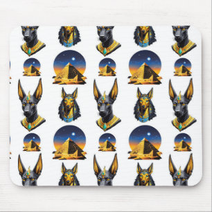 Design des alten Ägypten Pyramide Anubis Muster Mousepad