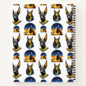 Design des alten Ägypten Pyramide Anubis Muster Notizblock (Rückseite)