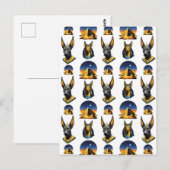 Design des alten Ägypten Pyramide Anubis Muster Postkarte (Vorne/Hinten)