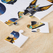 Design des alten Ägypten Pyramide Anubis Muster Puzzle (Seite)