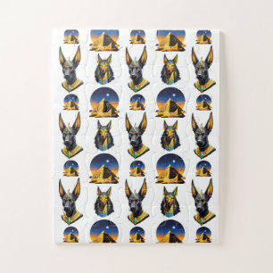 Design des alten Ägypten Pyramide Anubis Muster Puzzle