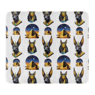 Design des alten Ägypten Pyramide Anubis Muster Schneidebrett