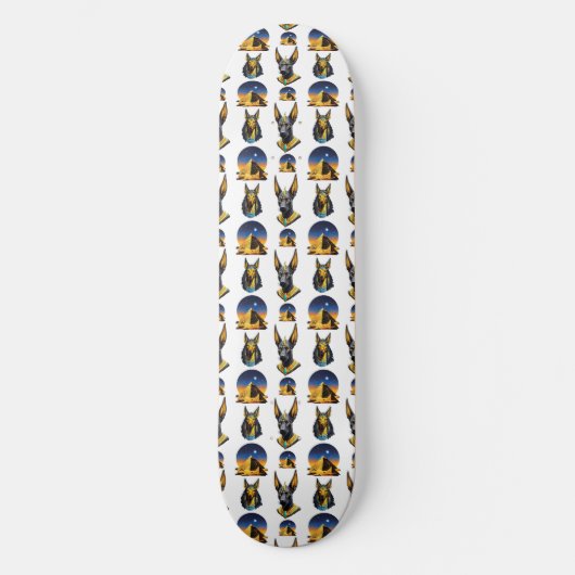 Design des alten Ägypten Pyramide Anubis Muster Skateboard (Vorderseite)