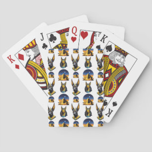 Design des alten Ägypten Pyramide Anubis Muster Spielkarten