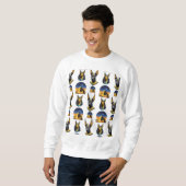 Design des alten Ägypten Pyramide Anubis Muster Sweatshirt (Vorne ganz)