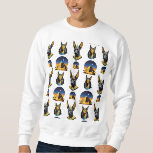 Design des alten Ägypten Pyramide Anubis Muster Sweatshirt