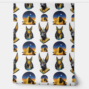 Design des alten Ägypten Pyramide Anubis Muster Tapete