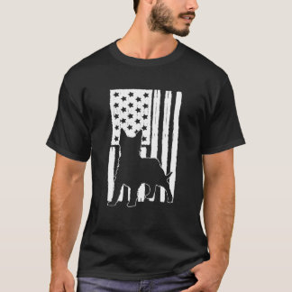 Design des amerikanischen Flaggen Silky Terrier Do T-Shirt