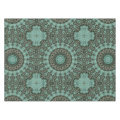 Design des antiken grünen Mandala-Musters Tischdecke (Vorderseite (Horizontal))