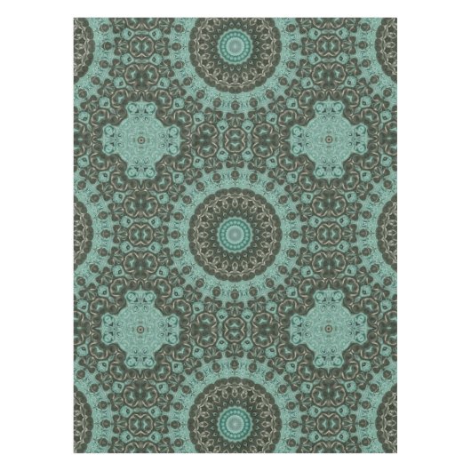 Design des antiken grünen Mandala-Musters Tischdecke (Vorderseite)