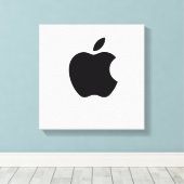 Design des Apple-Logos Leinwanddruck (Insitu (Holzboden))