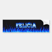 Design des Autoaufklebers "Felicia blue fire and f Autoaufkleber (Vorne)