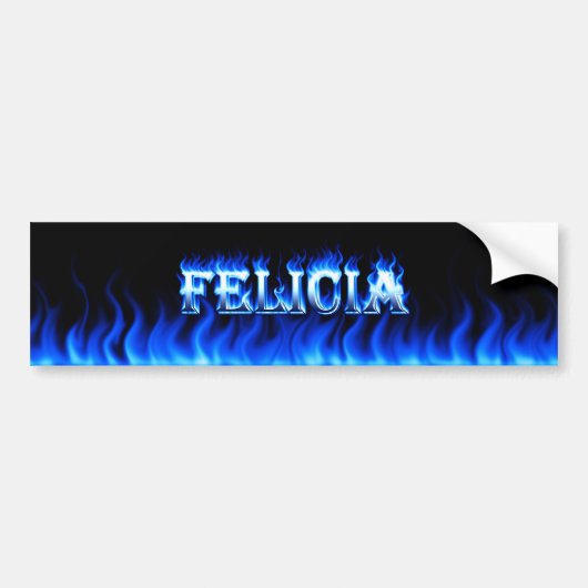 Design des Autoaufklebers "Felicia blue fire and f Autoaufkleber (Vorne)
