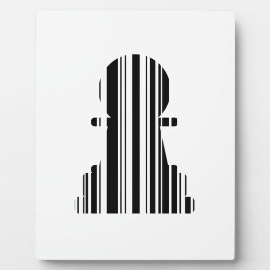 Design des BAR CODE-Schachstückmusters Fotoplatte (Vorderseite)