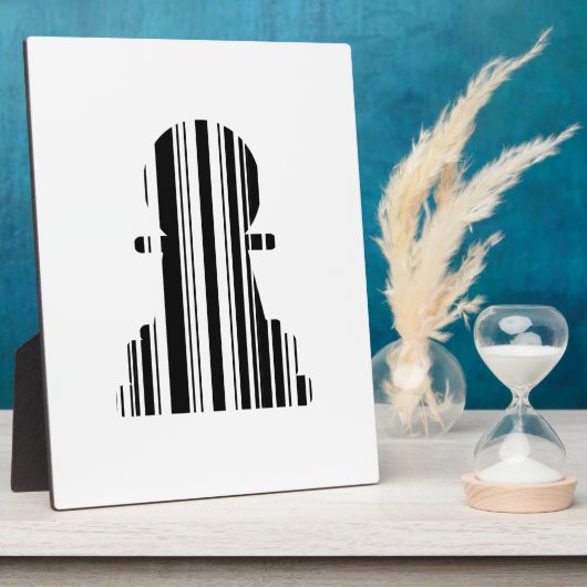 Design des BAR CODE-Schachstückmusters Fotoplatte (Seite)